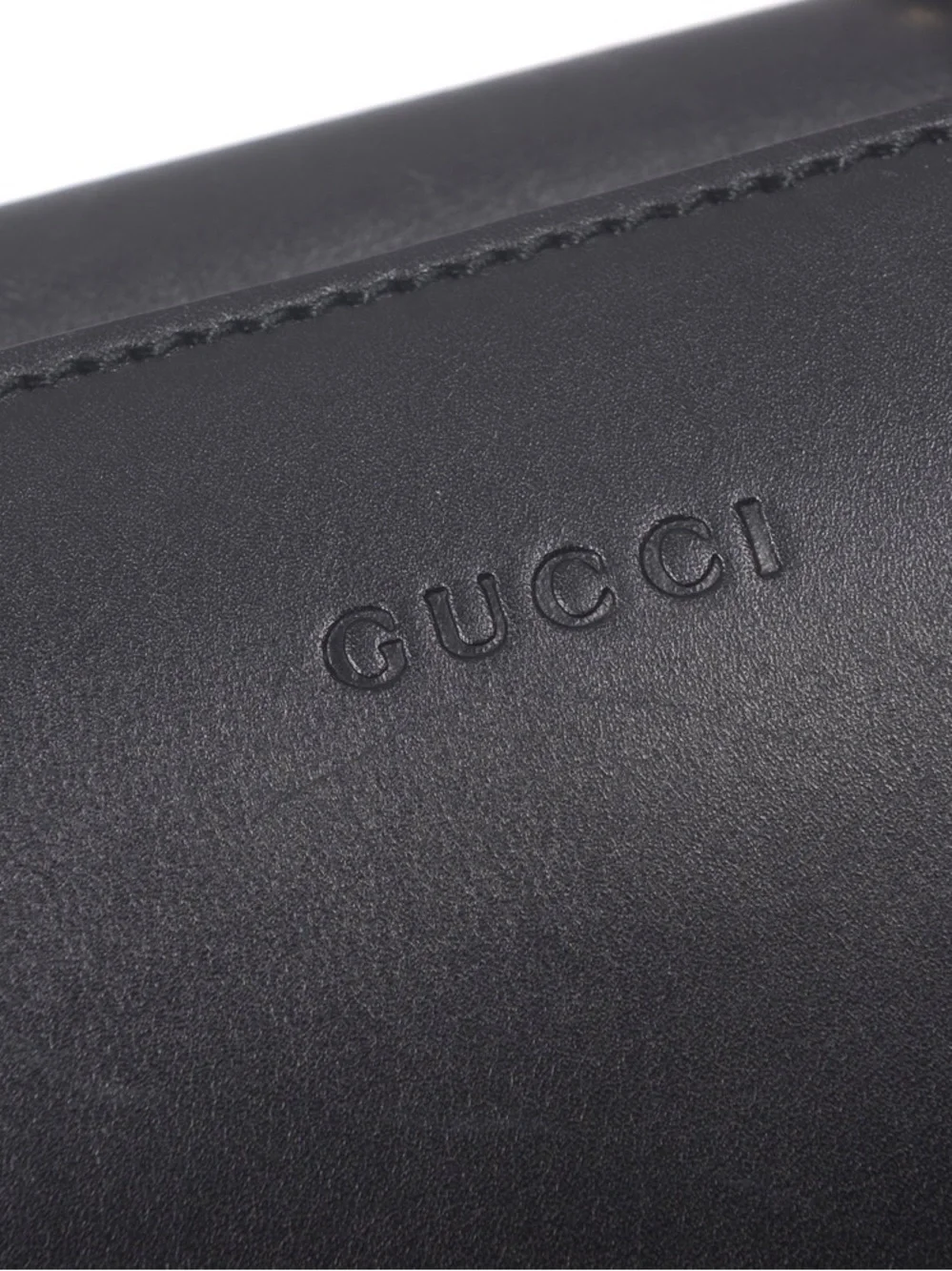 ♥️Gucci Black Leather Nymphaea Bamboo Top-Handle Leather Satchel♥️ - Picture 8 of 16